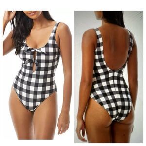 KATE SPADE BUNNY GINGHAM ONE PIECE SWIMSUIT